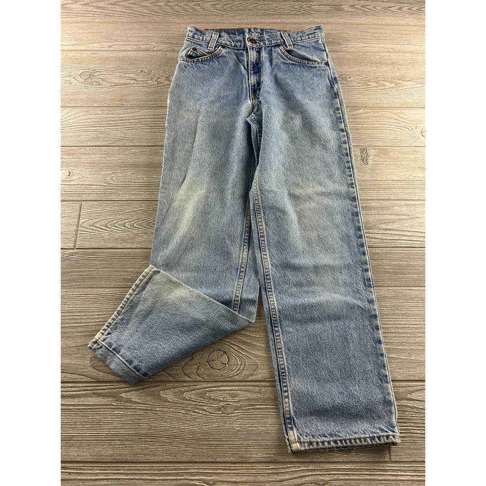 VTG Levis 550 Relaxed Fit Jeans Womens 14R Light Wash Mom Denim 14/27